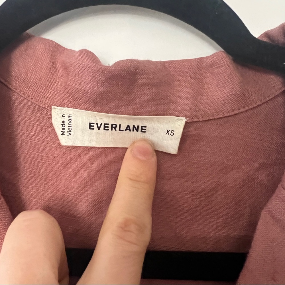 Everlane The Notch Shirt In Linen Dusk Rose - Discontinued - Picture 10 of 12